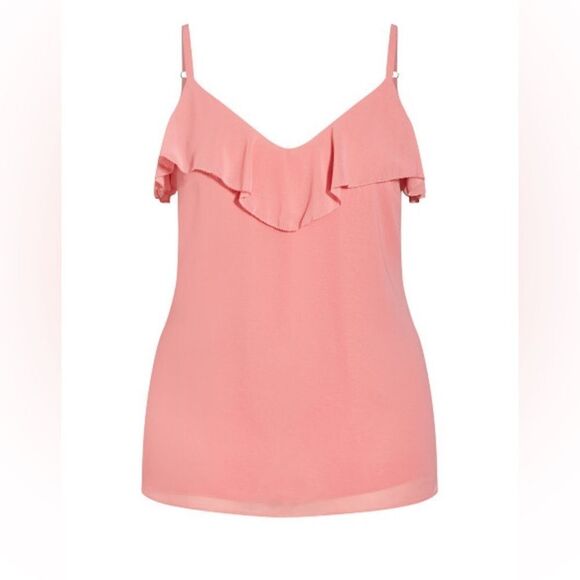 CITY CHIC Floating Flirt Top - guava - Picture 3 of 11